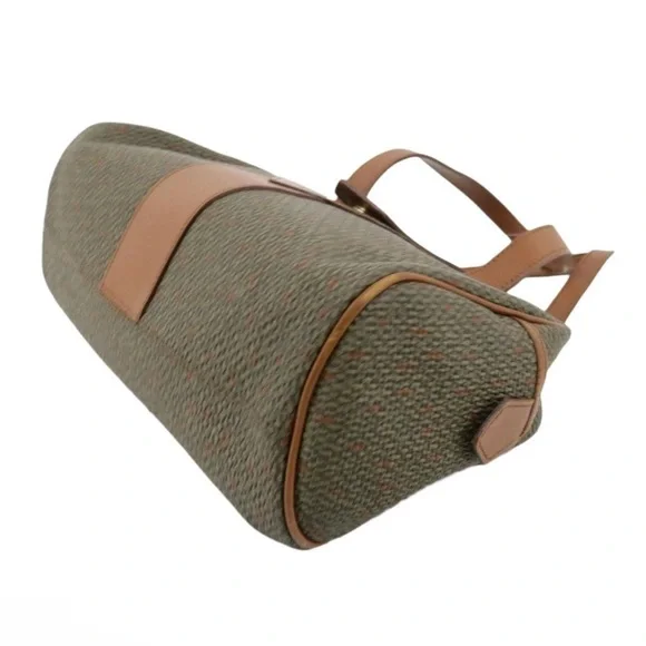 Yves Saint Laurent Olive and Brown Shoulder Bag Vintage